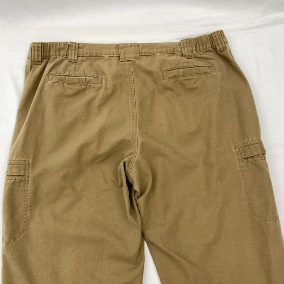 LL Bean Brown Cargo Pants Cotton Relaxed Fit Workwear Outdoor Mens 42x29 - Picture 4 of 10